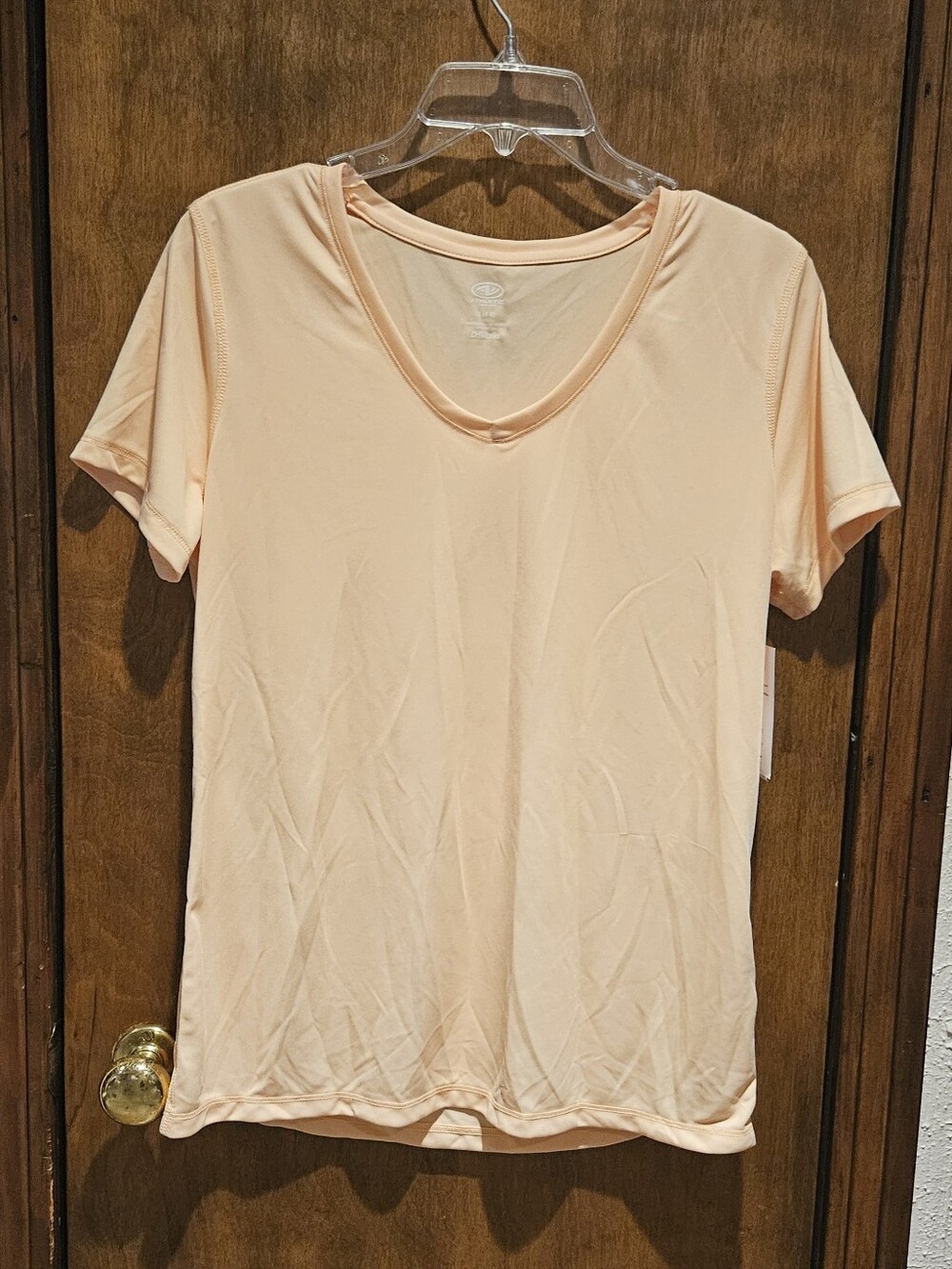 Athletic Works Light Orange Peach Women's Short Sleeve T-Shirt New With Tags...